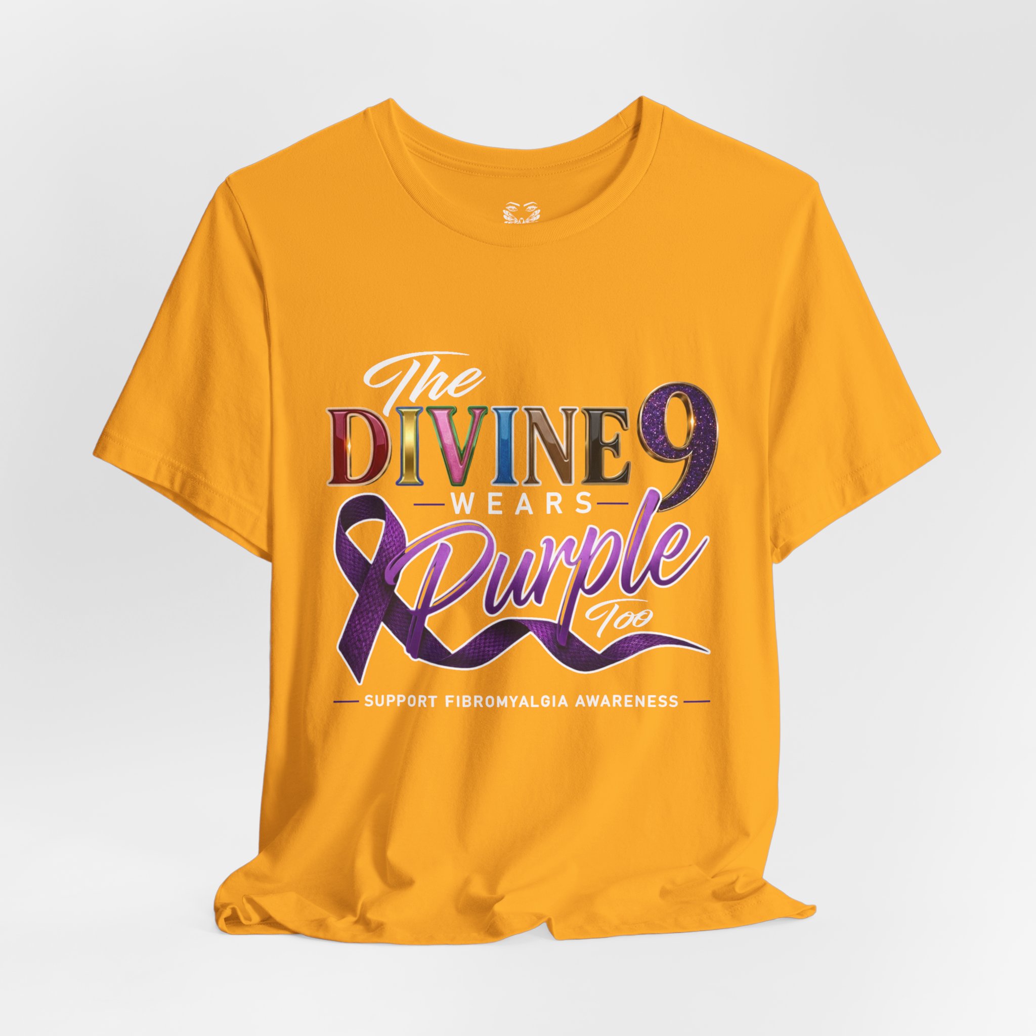 The Divine 9 Wears Purple Too Fibromyalgia Awareness Tee - Image 15