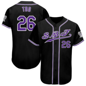SBF Custom Classic Black Baseball Jersey