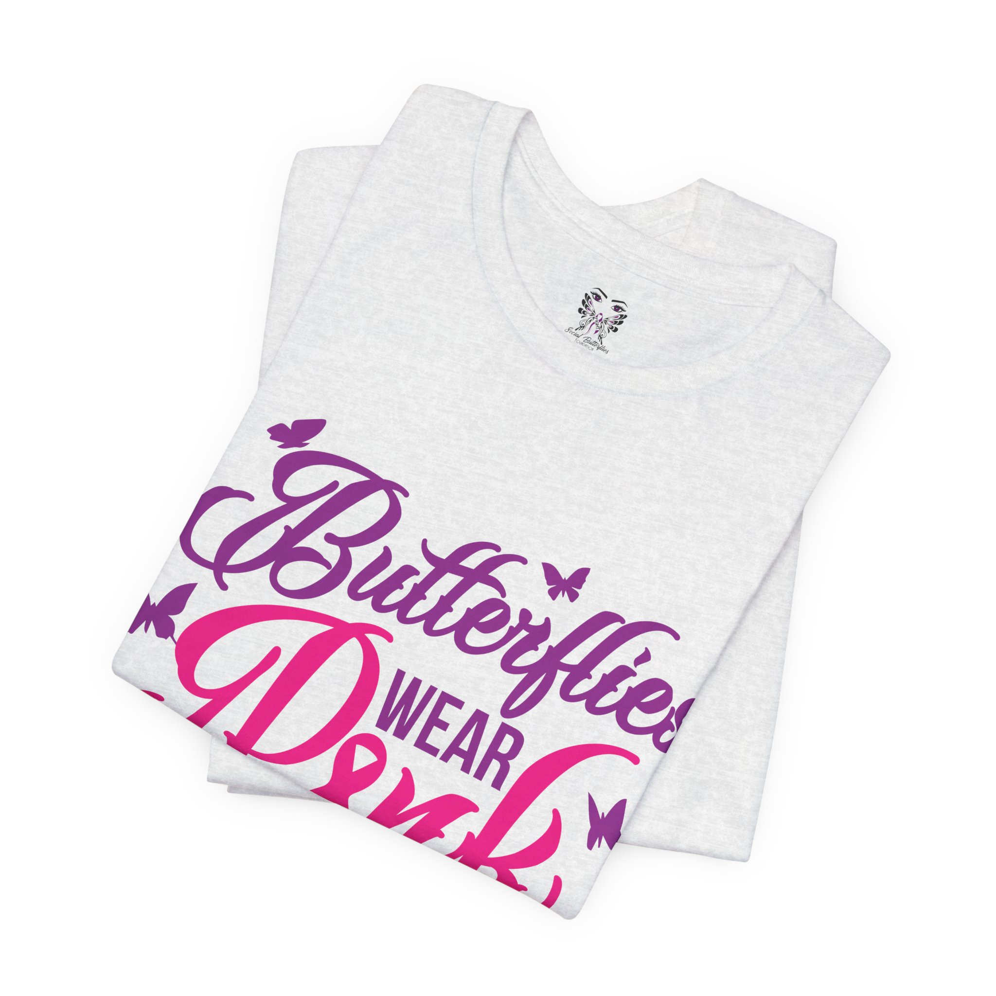 Butterflies Wear Pink Too…Support Breast Cancer Awareness Tee - Image 11