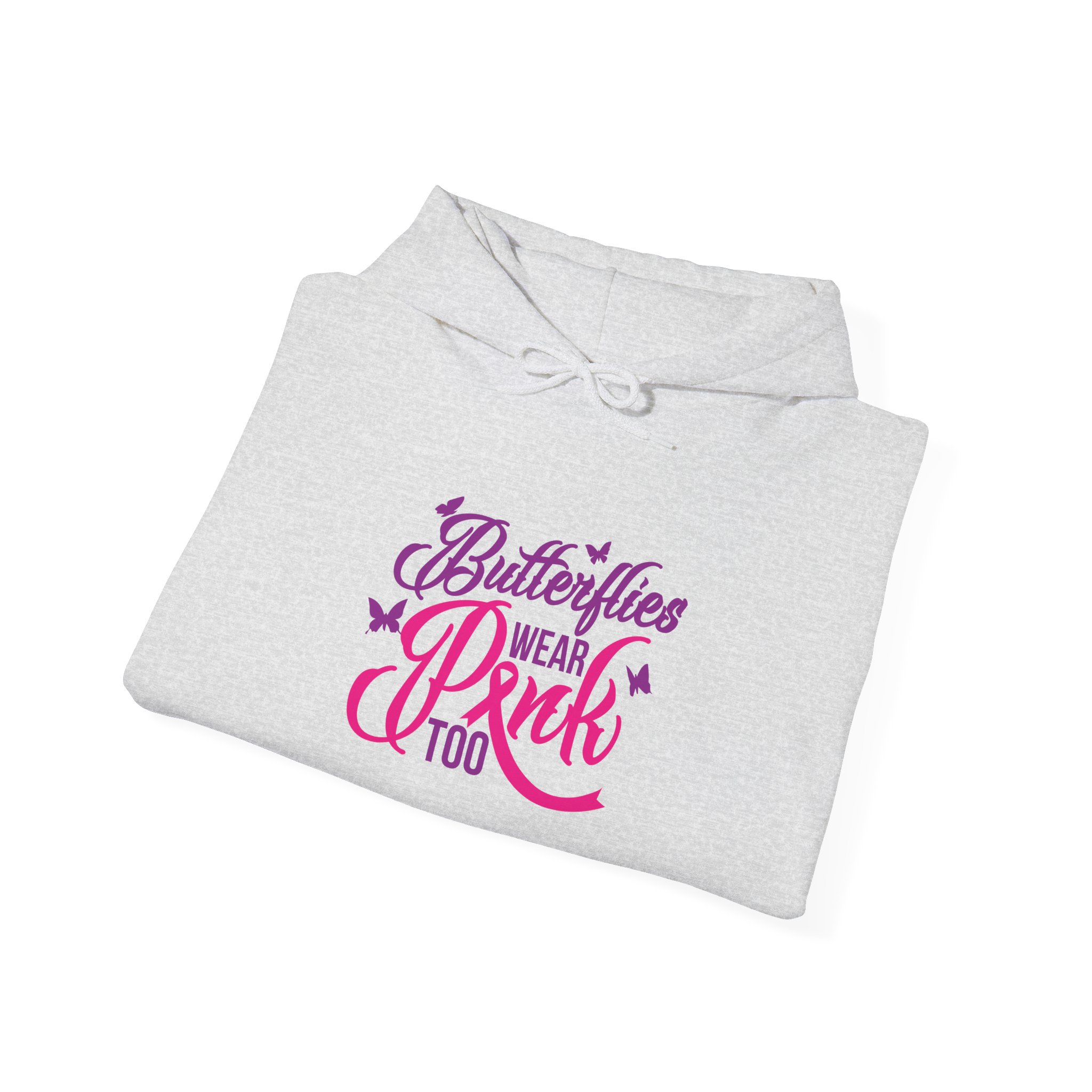 Butterflies Wear Pink Too…Support Breast Cancer Awareness Hoodie - Image 6