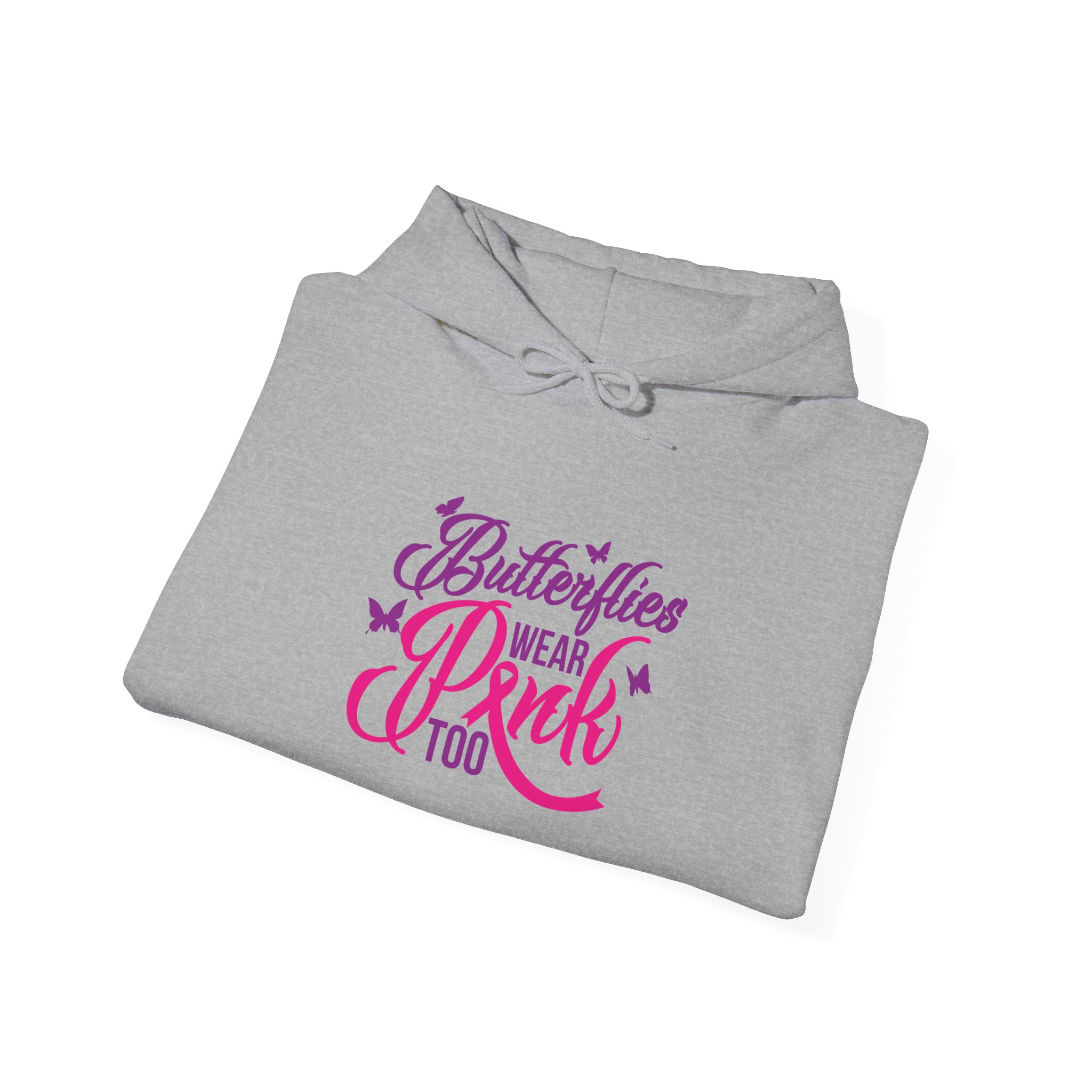 Butterflies Wear Pink Too…Support Breast Cancer Awareness Hoodie - Image 8