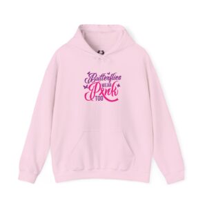 Butterflies Wear Pink Too…Support Breast Cancer Awareness Hoodie